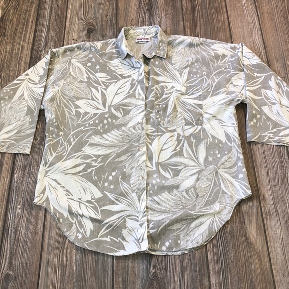 BALFOUR By Bonnie Wehnau Tropical Pattern Blouse - Picture 1 of 8